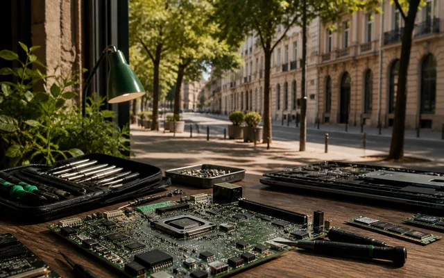 un cadru editorial despre tehnologie, ordine și reparație responsabilă pentru profilul Easyhost din București