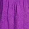 Bluza kimono violet din batist de bumbac și broderie tridimensională - IIANA