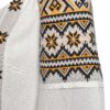 Ie stilizată albă din in și jacquard etnic țesut Lucia - IIANA