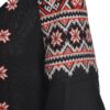 Ie neagră  stilizată din in și jacquard etnic țesut Irina - IIANA