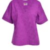 Bluza chimono violet din batist de bumbac și broderie tridimensională - IIANA