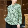Cămașa verde măsliniu rombul vieții - IIANA