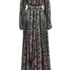 Rochia lungă din viscoză imprimată  Boho bloom - IIANA