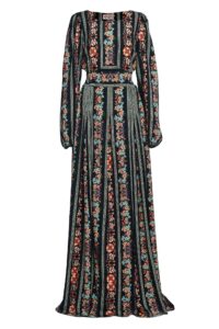 Rochia lungă din viscoză imprimată  Boho bloom