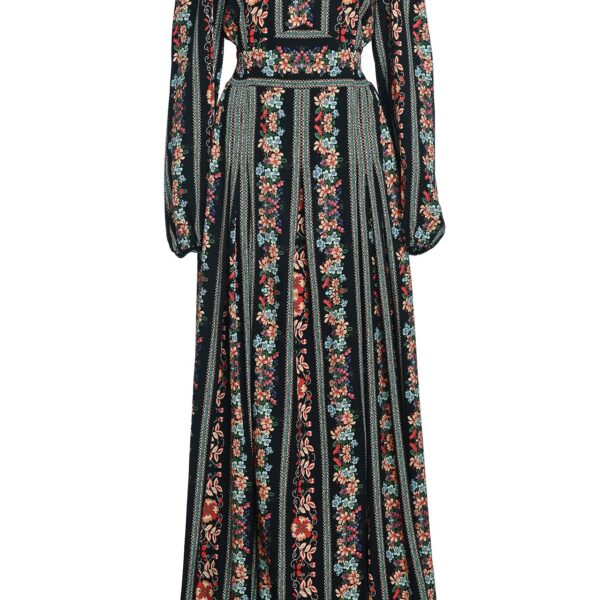 Rochia lungă din viscoză imprimată  Boho bloom - IIANA
