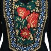 Bluza românească  cu corset din jacquard țesut cu motive florale și geometrice - IIANA