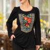 Bluza românească  cu corset din jacquard țesut cu motive florale și geometrice - IIANA