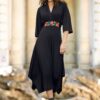 Rochie neagră din jerseu - IIANA