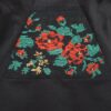 Cămașa neagră din poplin cu jacquard etnic țesut cu motive florale - IIANA