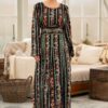 Rochia lungă din viscoză imprimată  Boho bloom - IIANA