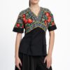 Bluză kimono Zen cu jacquard etnic țesut - IIANA