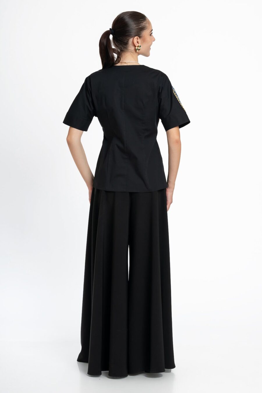 Bluză kimono Zen cu jacquard etnic țesut - IIANA