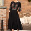 Rochie midi neagră Divna - IIANA