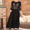 Rochie midi neagră Divna - IIANA