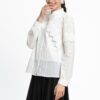 Cămașa albă din batist de bumbac și broderie tridimensională - IIANA