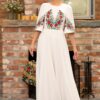 Rochie lungă albă Divna - IIANA