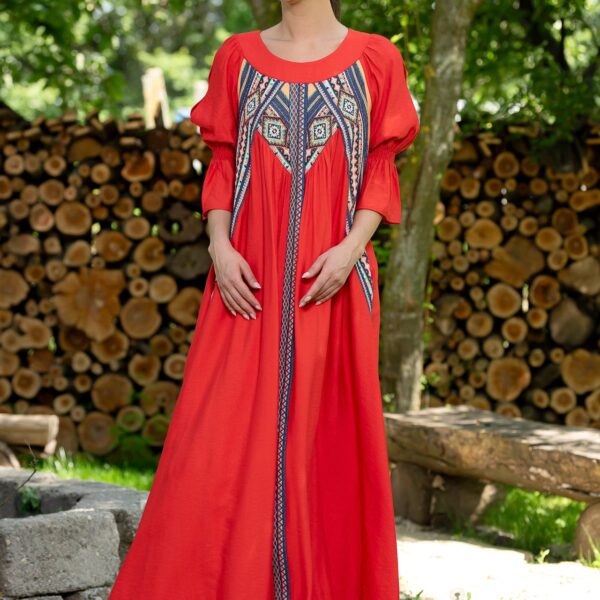 Rochie lungă roșie Minodora - IIANA
