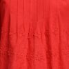 Bluza kimono roșie din batist de bumbac și broderie tridimensională - IIANA
