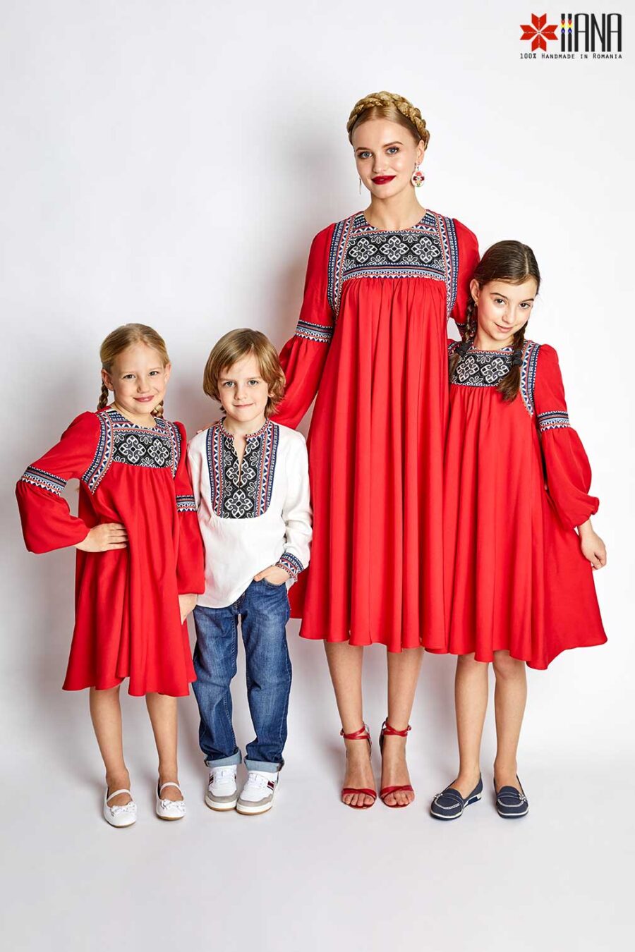 Rochita traditionala fetite Rosie Mini 9 luni - 7 ani - IIANA