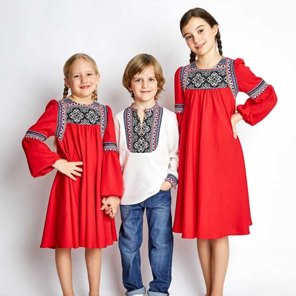 Rochita traditionala fetite Rosie Mini 9 luni - 7 ani - IIANA