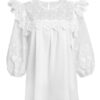 Bluza Alba Maramu cu Broderie Tridimensionala - IIANA