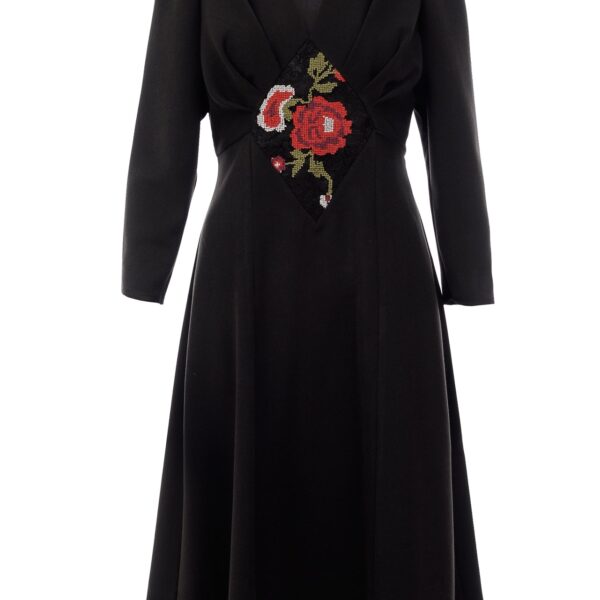 Rochie din Stofa Neagra Medeea - IIANA