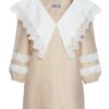 Bluza Crem Cu Guler Din Broderie Tridimensionala - IIANA