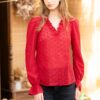 Bluza Rosie Din Dantela De Bumbac Otilia - IIANA