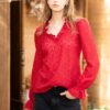 Bluza Rosie Din Dantela De Bumbac Otilia - IIANA