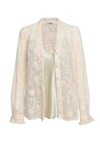 Camasa Blazer Din Dantela Cu Maiou