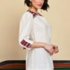 Camasa din In si Jacquard Etnic Rosu - IIANA