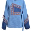 Jacheta din Denim cu Ciucuri de Matase si Jacquard Etnic - IIANA