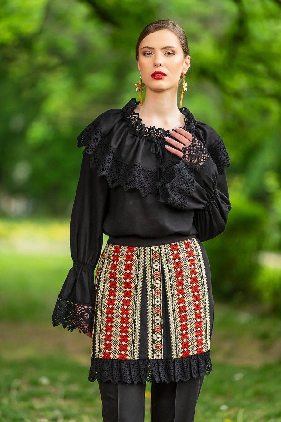 Pantaloni Negri Cu Fota - IIANA