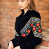 Pardesiu Midi Din Stofa De Lana Si Jacquard Etnic Fiona - IIANA