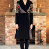 Pardesiu Midi Din Stofa De Lana Si Jacquard Etnic Fiona - IIANA