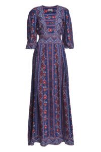 Rochia Bleumarin Lunga Boho Chic