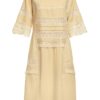 Rochie Crem Din In Si Dantela Traditionala - IIANA