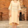 Rochie Crem Din In Si Dantela Traditionala - IIANA