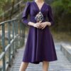 Rochie din Stofa Violet Medeea - IIANA