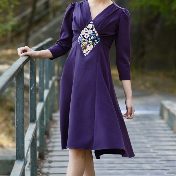 Rochie din Stofa Violet Medeea - IIANA