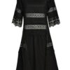 Rochie Neagra Din In Si Dantela Traditionala - IIANA