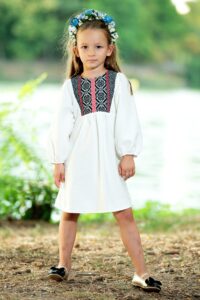 Rochita traditionala Ofelia de fetite 9 luni - 7 ani