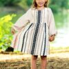 Rochita traditionala fetite crem Greta 8 - 15 ani - IIANA