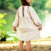 Rochita traditionala fetite crem Greta 8 - 15 ani - IIANA