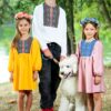 Rochita traditionala fetite galbena Andana 9 luni - 7 ani - IIANA