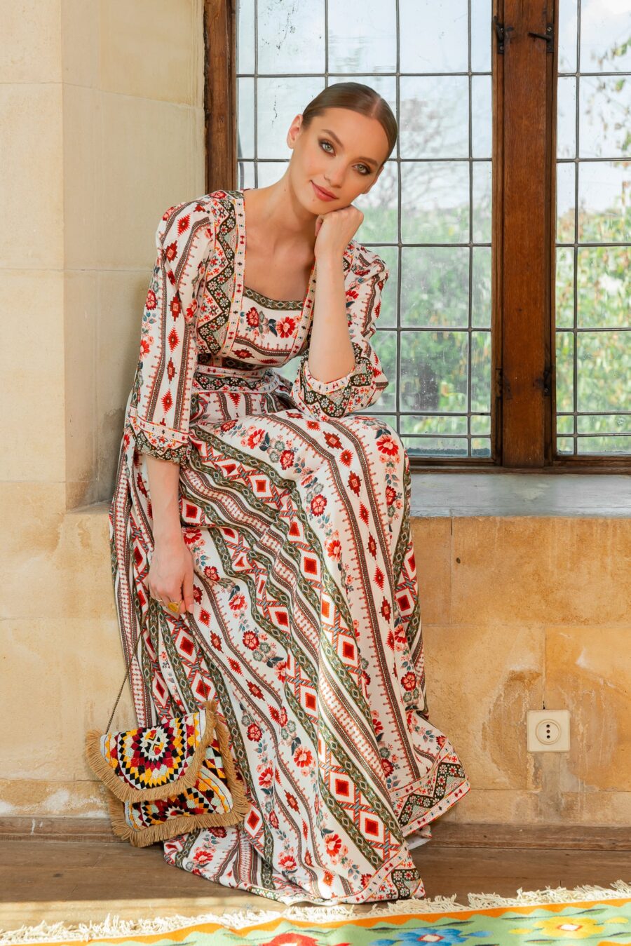 Rochia Alba Lunga Boho Chic - IIANA