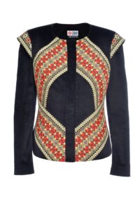 Sacou Din Catifea Cu Broderie Romaneasca Arhaica