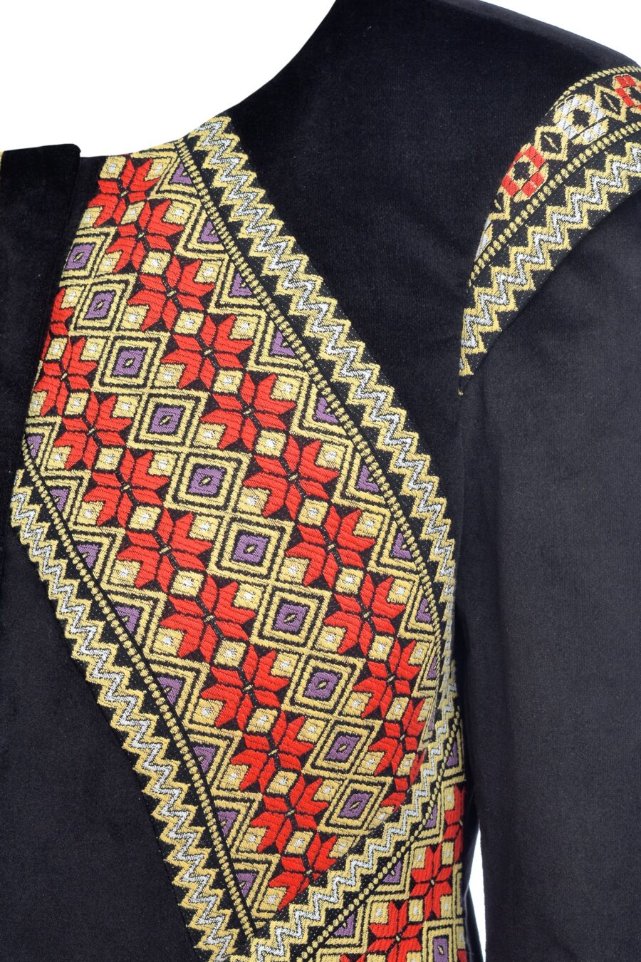 Sacou Din Catifea Cu Broderie Romaneasca Arhaica - IIANA