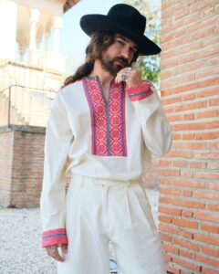 Camasa Barbateasca Traditionala Barbu Cu Motive Populare