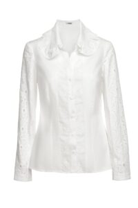 Camasa alba cu broderie florala